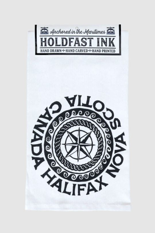 Halifax Compass Rose Tea Towel