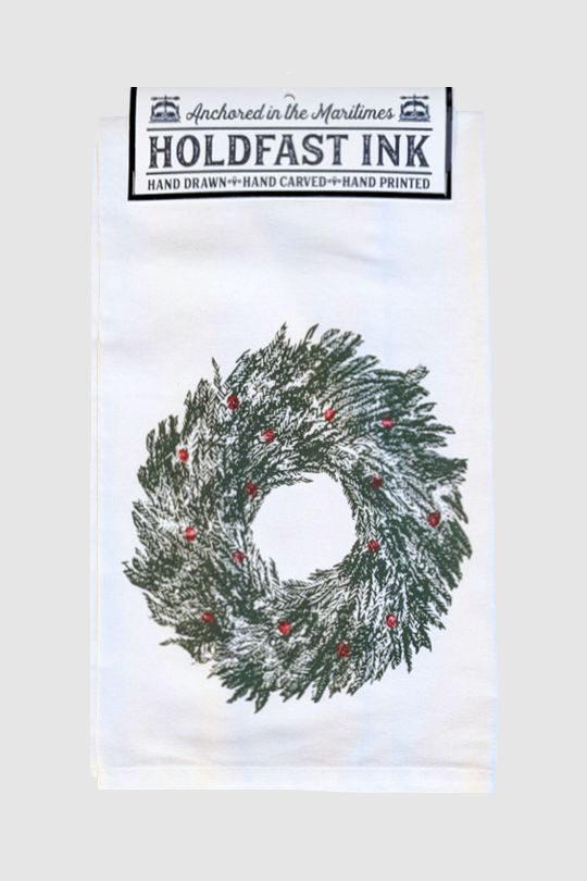 Balsam Wreath Tea Towel