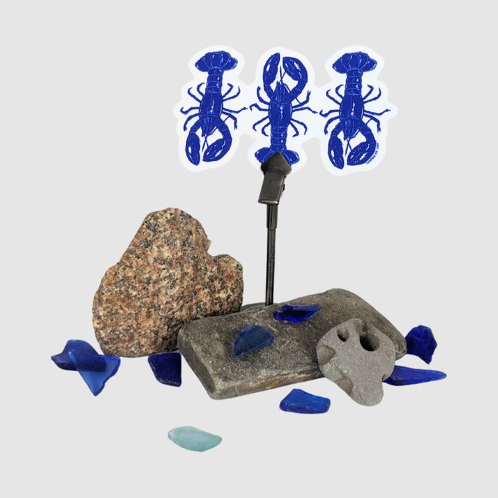 Blue Lobster Trio Sticker