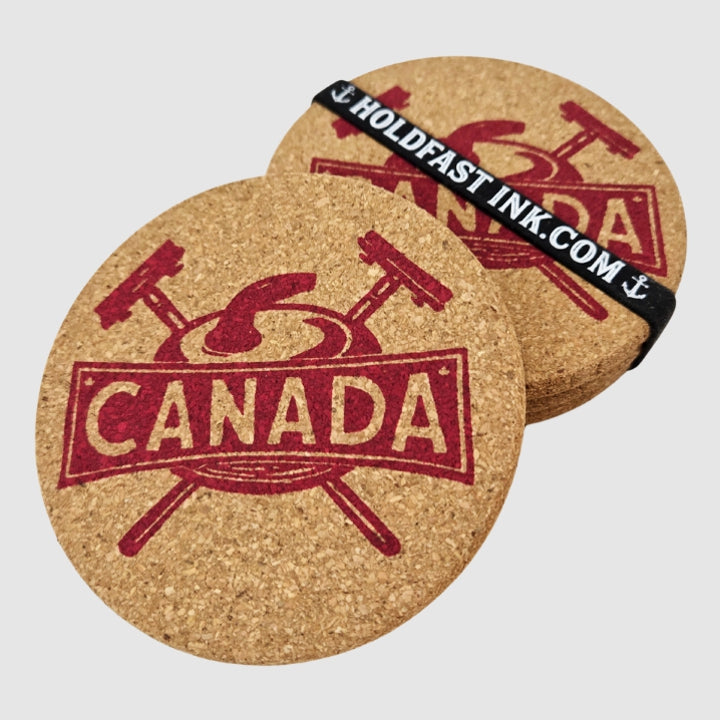 Canada Curling Coasters