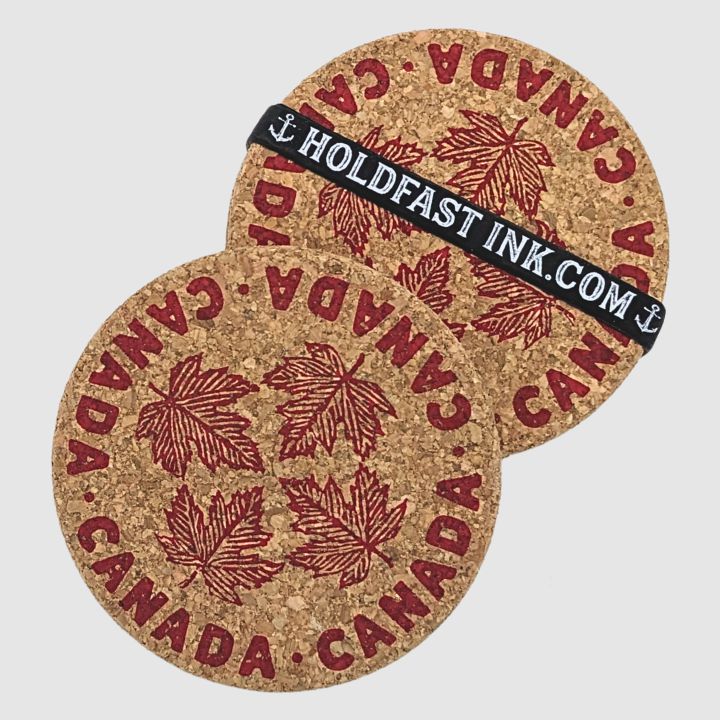 Canada Leaves Quad Coasters
