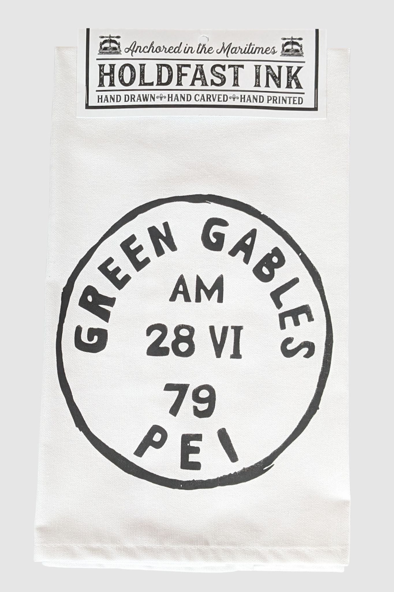 Green Gables Vintage Postmark Tea Towel