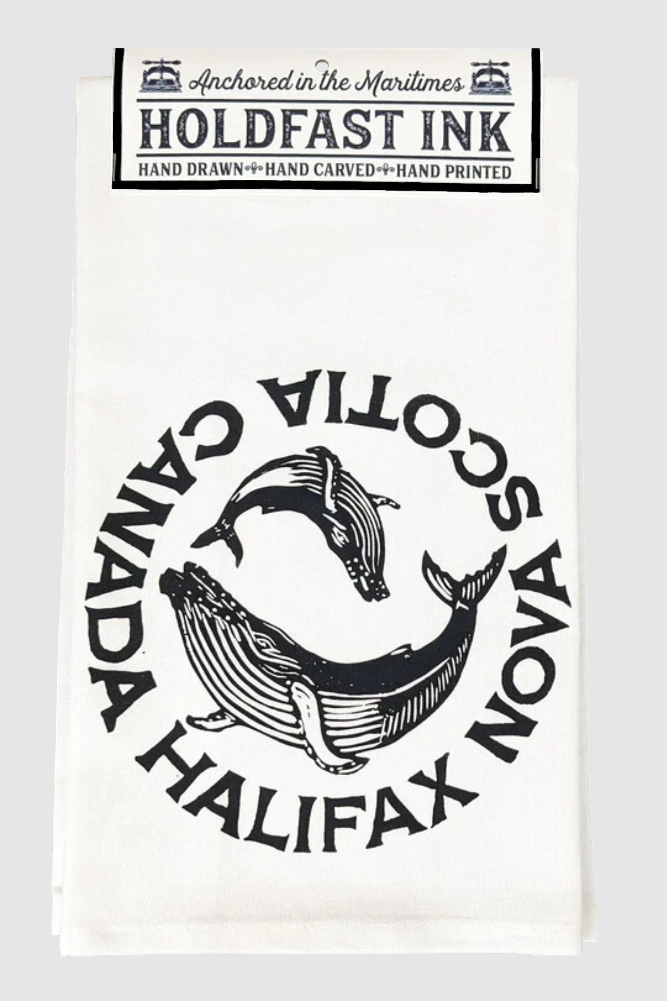 Halifax Humpback Whale Pair Tea Towel