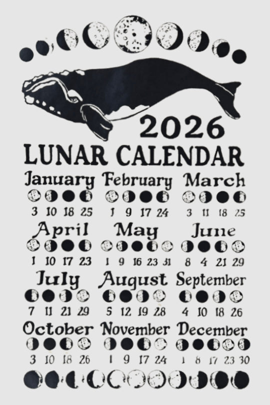 2026 Lunar Calendar Tea Towel