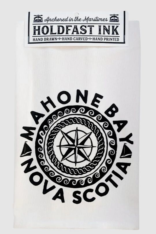 Mahone Bay Compass Rose Tea Towel