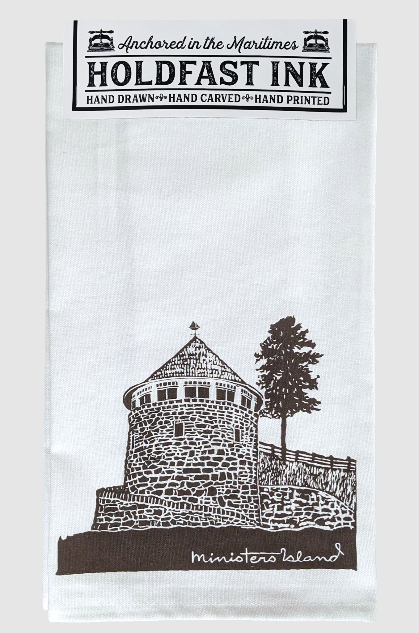 Ministers Island Bathhouse Tea Towel