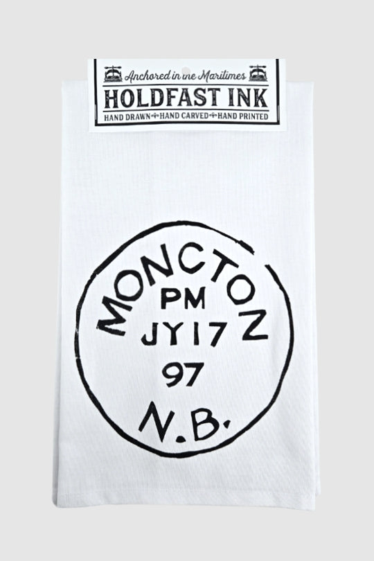 Moncton Vintage Postmark Tea Towel