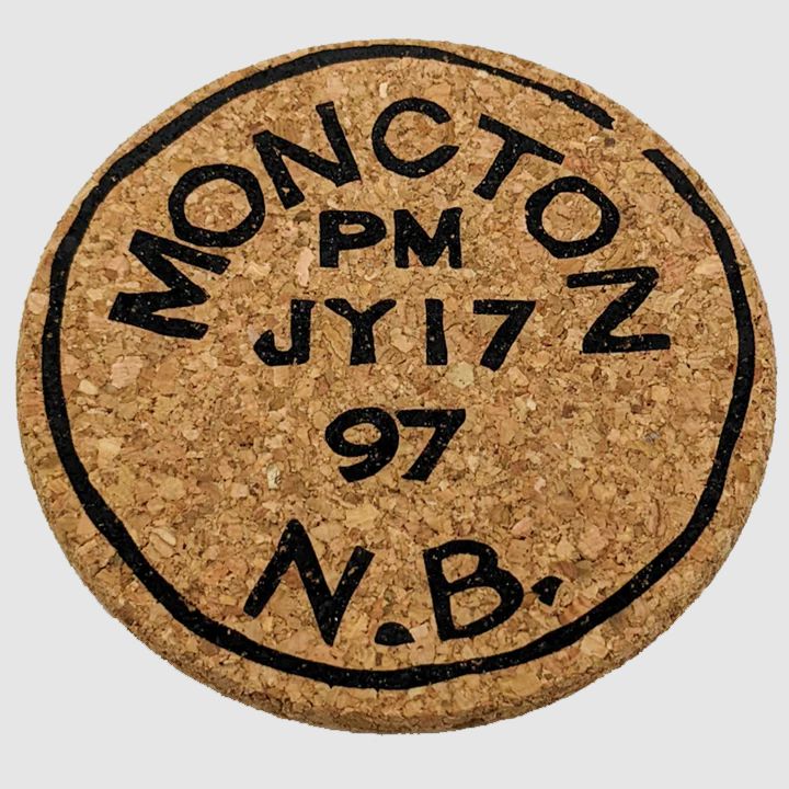 Moncton Vintage Postmark Coasters