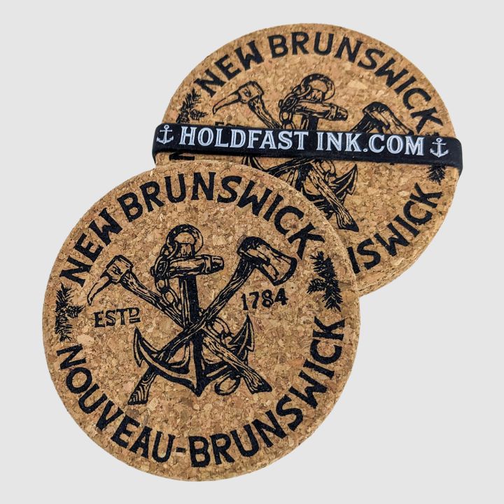 New Brunswick Bilingual Antique Anchor Coasters