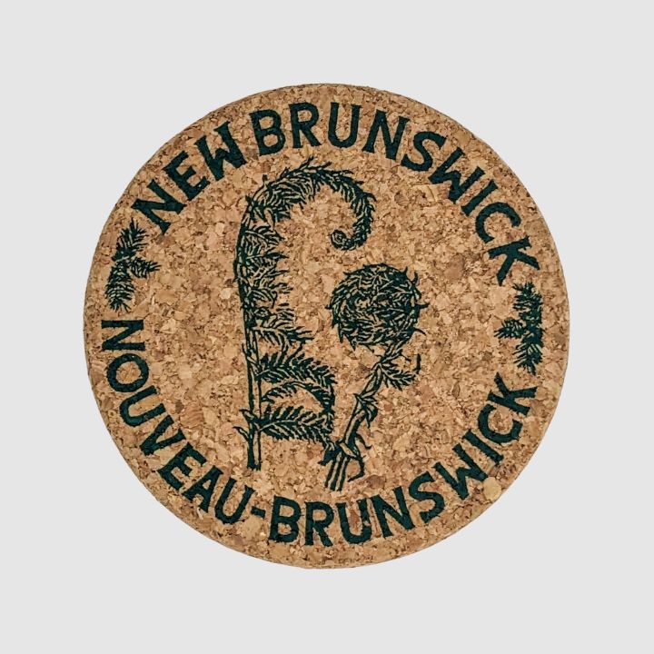 New Brunswick Bilingual Fiddleheads Coasters