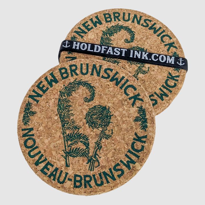 New Brunswick Bilingual Fiddleheads Coasters