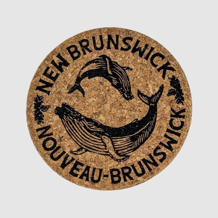 New Brunswick Bilingual Humpback Whale Pair Coasters