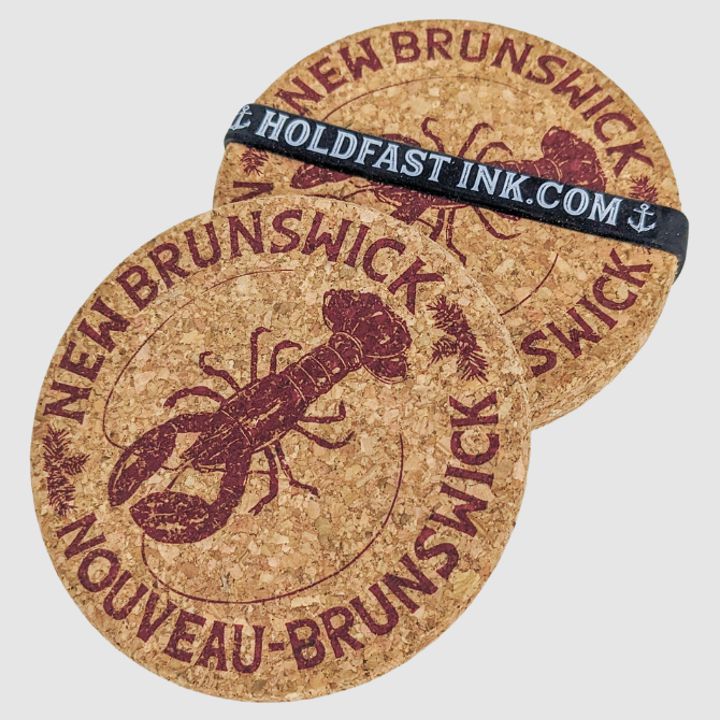 New Brunswick Bilingual Lobster Coasters