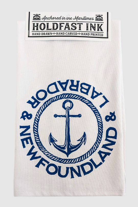 Newfoundland & Labrador Rope Anchor Tea Towel