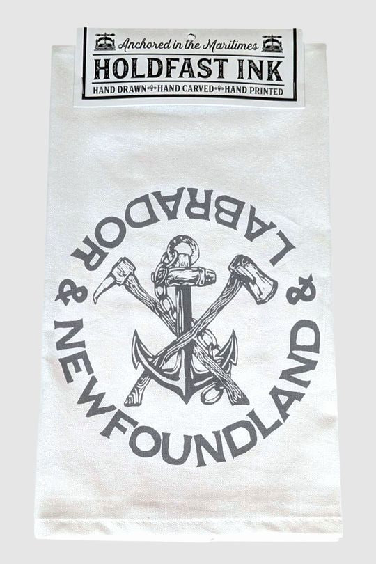 Newfoundland & Labrador Antique Anchor Tea Towel