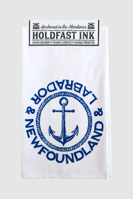 Newfoundland & Labrador Rope Anchor Tea Towel