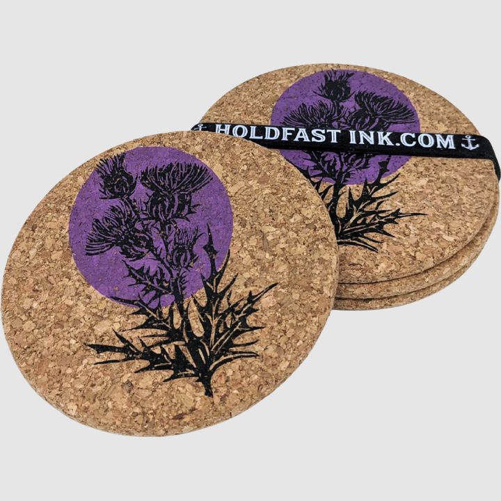 Nova Scotia Scottish Thistle Coasters