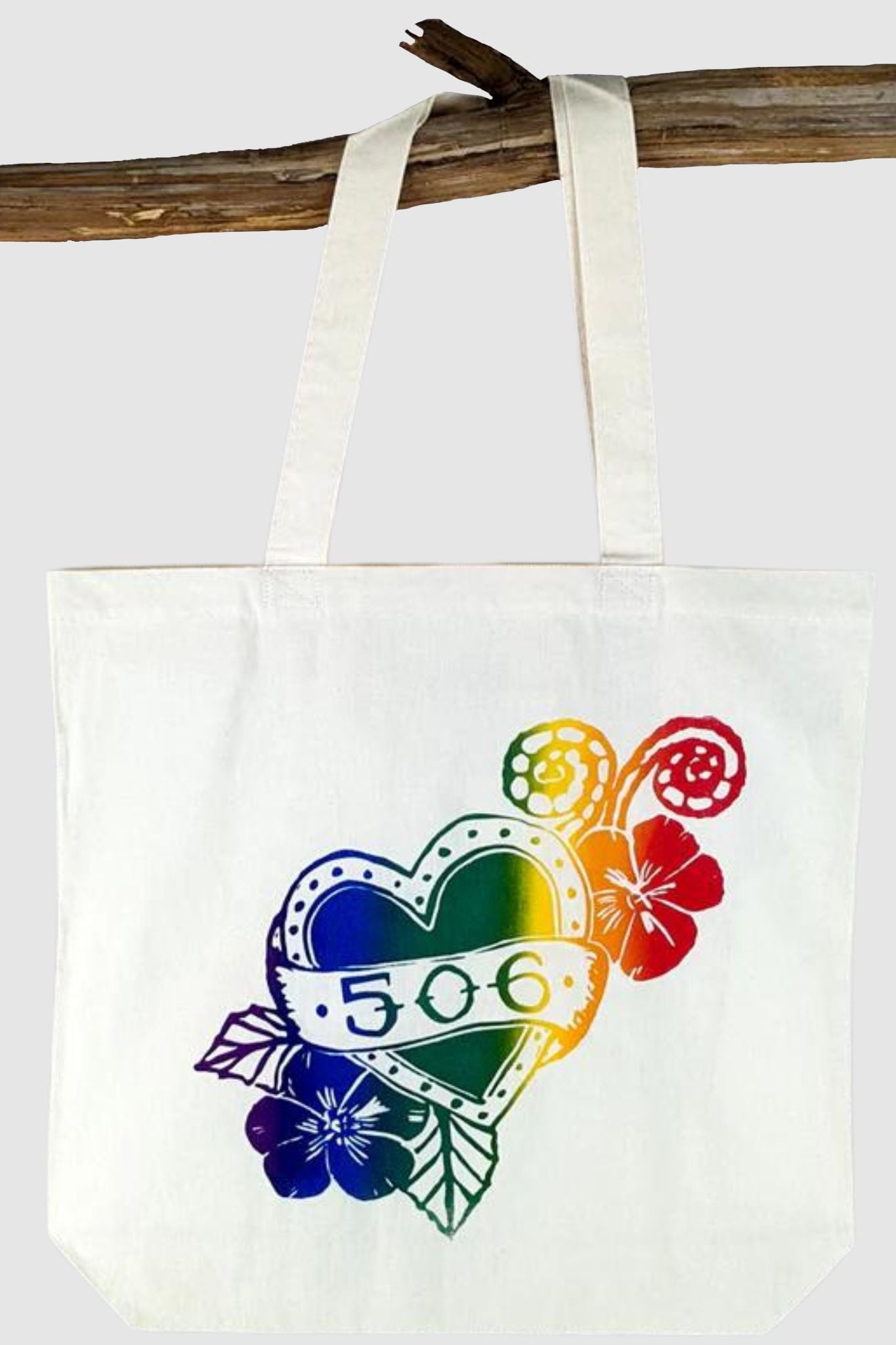 PRIDE 506 Heart Tattoo Tote Bag
