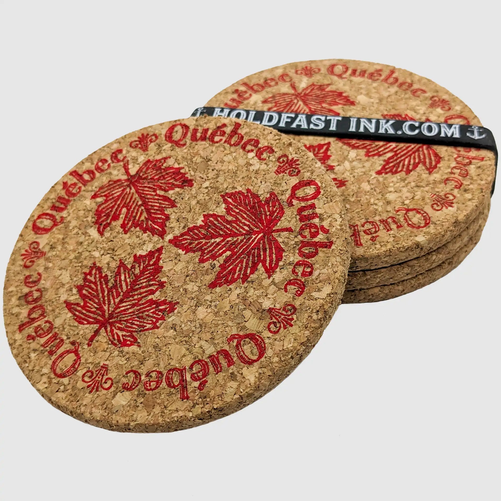 Québec Maple Leaves Trio Coasters