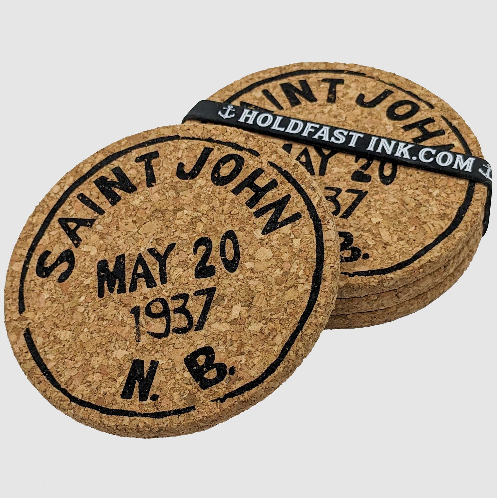 Saint John Vintage Postmark Coasters