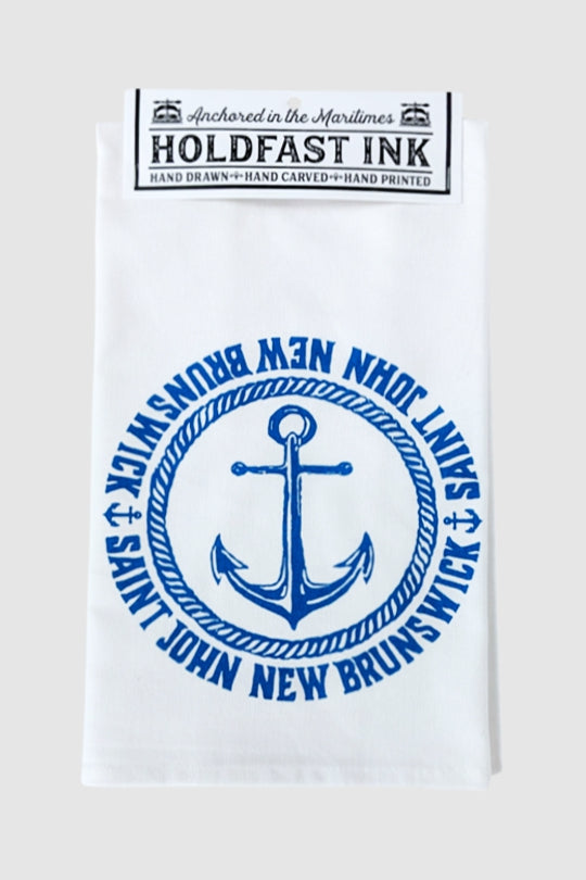 Saint John Rope Anchor Tea Towel