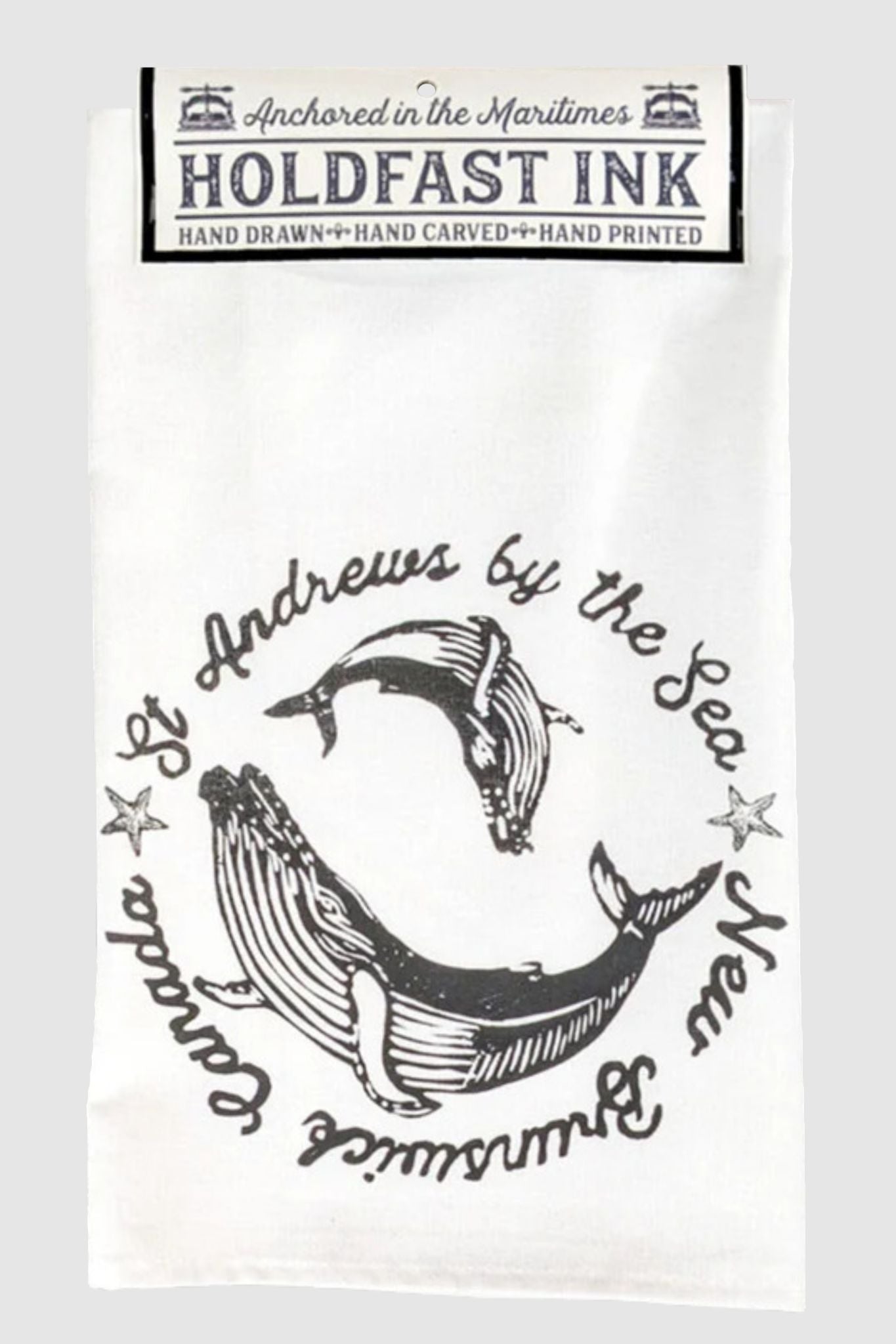 St. Andrews Humpback Whale Pair Tea Towel