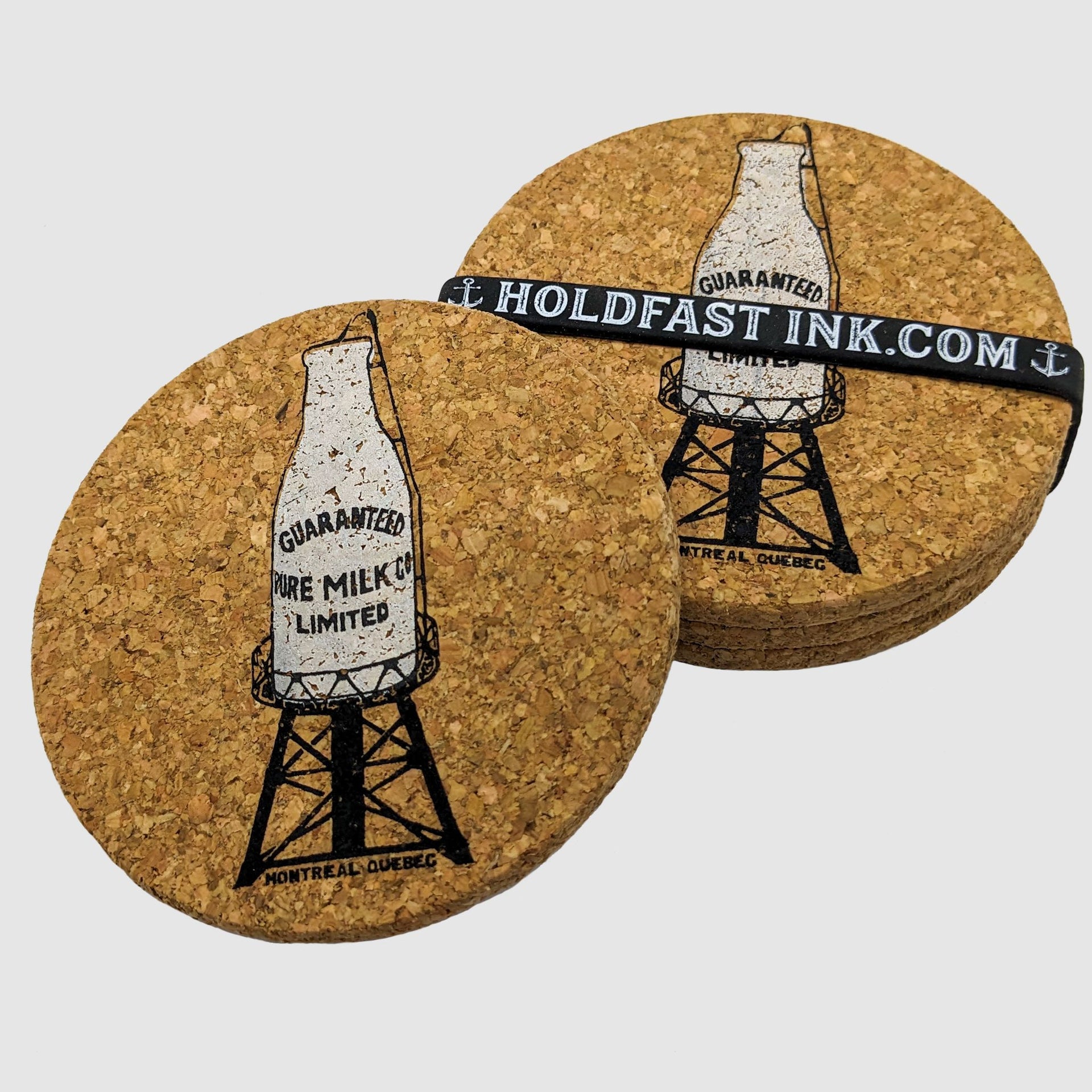 Guaranteed Pure Milk Water Tower Coasters