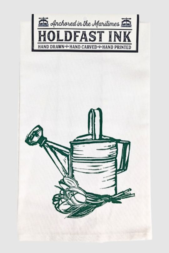 Watering Can & Tulips Tea Towel