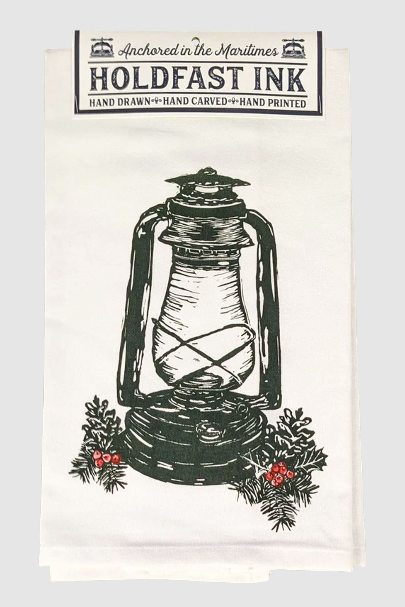 Winter Lantern Tea Towel